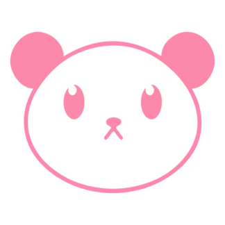 Cute Little Panda Decal (Pink)